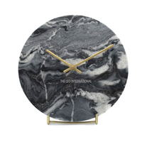 Relojes de mesa de escritorio de madera con soporte de Metal de Color negro de aspecto Simple para sala de estar dormitorio con Color y tamaños personalizados