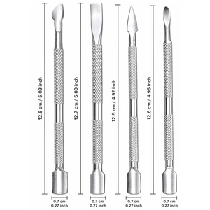 Premium <b>Nail</b> Cuticle Pusher <b>Kit</b> Stainless Steel Double Ended <b>Nail</b> Cleaner Manicure Pedicure Tools Set - Product Image 3