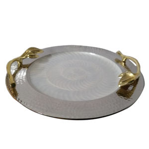 Bandeja de Metal de estilo único de Venta caliente para fiestas de bodas Catering de mesa que sirve uso doméstico y en la cocina precio económico - Product Image 2
