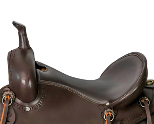 Selle Western en cuir véritable de qualité supérieure pour les courses de barils et l'équitation - Product Image 2