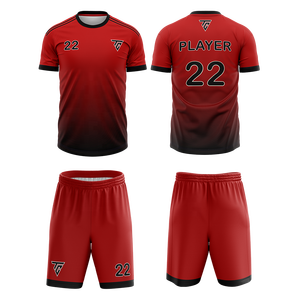 การปรับแต่งชุดฟุตบอล Sublimated เสื้อฟุตบอลและกางเกงขาสั้นเป็นเจ้าของทีมออกแบบของคุณสวมชุดฟุตบอล - Product Image 4