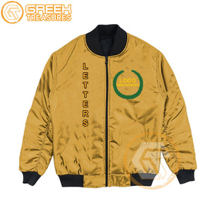 Personalizado Omega satén bordado Varsity chaqueta fraternidad de alta calidad transpirable griego prendas Psi hombres chaquetas al por mayor - Product Image 1