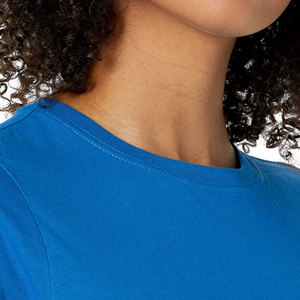 Service OEM – T-shirts décontractés en maille pour femmes, coupe classique – Logo et impression personnalisés, été, écologiques, 100 % coton respirant - Product Image 5