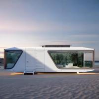 Capsule spatiale de luxe personnalisable, haute technologie, maison préfabriquée moderne, conteneur portable, hôtel-capsule