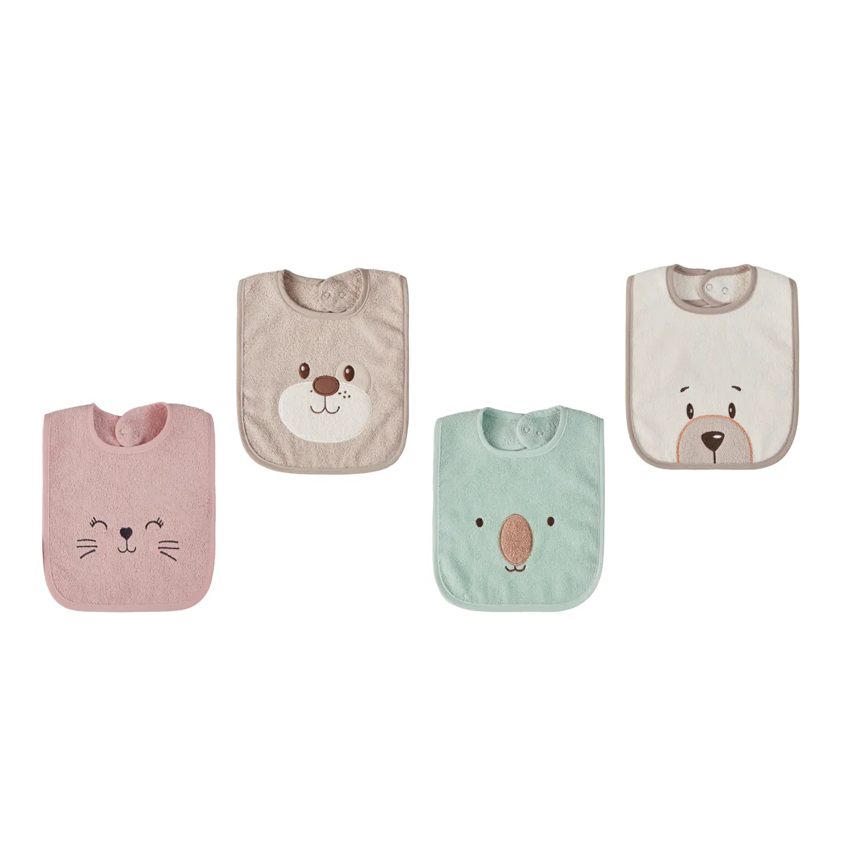 Absorbent Terry Baby Bibs Made of Soft Terry Cotton Fabric Pure Natural Sustainable Ecological