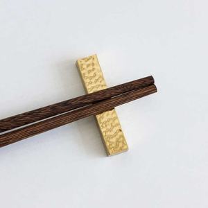 Handcrafted Modern Cutlery Rest Solid Brass Hammered <b>Chopstick</b> Holder with Wedding Place Setting Metal <b>Chopstick</b> Rest - Product Image 2