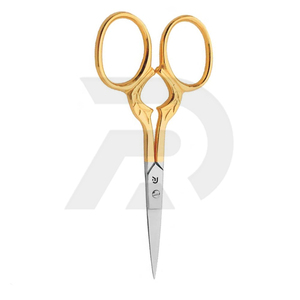 กรรไกรปักลายแฟนซีด้ามทอง9ซม. กรรไกรเย็บแฟนซีใบมีดคมสำหรับงานประดิษฐ์เข็ม3.5ทำงานด้วยตัวเอง - Product Image 6