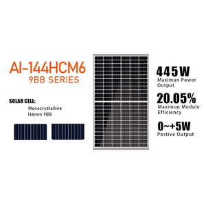 Panneau solaire monocristallin HJT BIPV haute efficacité Aoli Solar AI-144HCM6-440W - Product Image 2