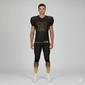 High Quality Customizable Men's American Football Jerseys Breathable Durable Polyester Short Sublimated Printing Football - Product Image 1