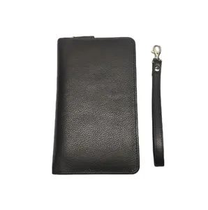 Multifunctional Custom Leather Passport Mobile IPHONE Ticket Credit Card Holder Cover Travel Accessory Wallet with Wristlet