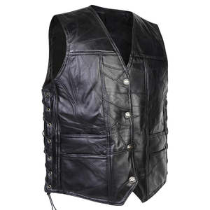 Elegante Chaleco de cuero para hombres diseñado con comodidad y durabilidad que agrega un toque vanguardista a cualquier atuendo transpirable de alta calidad - Product Image 4