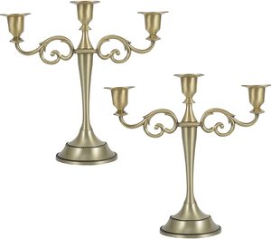Bougeoir de table en métal en laiton de bonne qualité Bougeoirs décoratifs en gros finis or pour mariage - Product Image 5