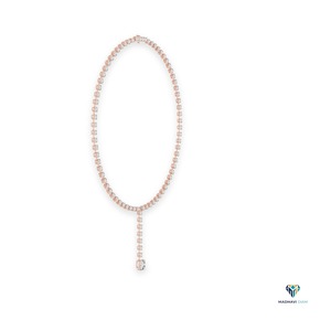 Collier pendentif en or rose 27,65 carats avec diamant rond cultivé en laboratoire, en or massif 18 carats - Product Image 2