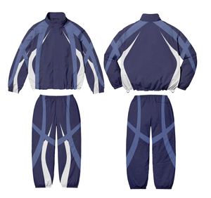 Conjunto de verano transpirable Jjogging Wear Vintage poliéster chándal de talla grande para hombre chaqueta cortavientos chándal cortavientos - Product Image 3