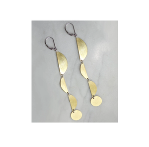 Boucle d'oreille en laiton 100 PCS/prix personnalisé accessoires d'emballage boucle d'oreille en or boucle d'oreille faite à la main en gros - Product Image 1