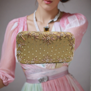 En gros élégant 2025 indien à la main broderie travail pochette sac à main pour les femmes à la mode fête de mariage sacs de soirée Lady Style - Product Image 2