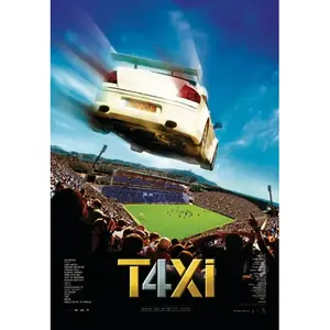 Carte postale Taxi 4 avec surface brillante - Product Image 1