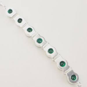 Pulsera de Esmeralda Verde, Gema de Plata de Ley 925, Joyería de Piedra Natal de Mayo para Mujer, Regalo para Fiestas - Product Image 3