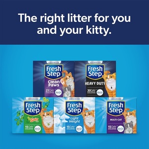 Litière de charbon actif de longue durée avancée Fresh Step Outstretch 50% plus longue durée régulière 32 lb pour le nettoyage des animaux de compagnie - Product Image 2