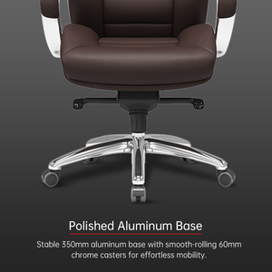 Silla de Oficina Resistente para Personas Altas y Grandes, Silla Ejecutiva de Cuero con Base de Aleación de Aluminio, Sillas de Oficina <span class=keywords><strong>Makro</strong></span>, Sillas de Oficina para Jefes - Product Image 6