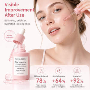 Sérum Visage Coréen OEM à la Vitamine C, Éclaircissant Anti-Âge, Soin de la Peau, Essence Huileuse à la Niacinamide et à l'Acide Hyaluronique, 30ml - Product Image 3
