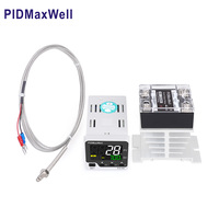 Contrôleur de température PID + Relais statique SSR + Kit thermocouple de type K + Dissipateur thermique 4KW Système de contrôle de température en plastique OEM