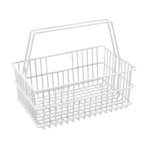 Metal <b>Wire</b> <b>Storage</b> <b>Basket</b> For Kitchen Pantry & Home Organization Rectangular Chrome Finish Mesh Organizer Bin With Handles Sale - Product Image 2
