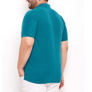 Polo de algodón de manga corta personalizable, Polo de talla grande de mezcla de poliéster y algodón transpirable para hombre personalizado OEM - Product Image 5