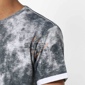 เสื้อยืดผู้ชาย ระบายอากาศได้ดี เป็นมิตรกับสิ่งแวดล้อม แห้งเร็ว สไตล์วินเทจ ล้างสีแบบแอซิด พิมพ์โลโก้ตามสั่ง พิมพ์ลายดิจิทัล ผ้าฝ้าย 100% สไตล์ดิสเทรส - Product Image 6