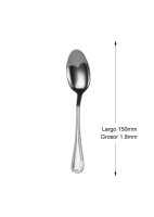 Cuchara de Té Estilo Clásico Mr Spoon, 150 mm, Acero Inoxidable 18/0, Resistente a la Corrosión, Apta para Lavavajillas, Mango Monobloque Multifunción
