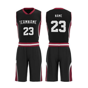 Uniformes de Baloncesto Hechos 100% de Poliéster, Conjunto de Uniformes de Baloncesto Totalmente Personalizables, Cómodos y Transpirables - Product Image 1