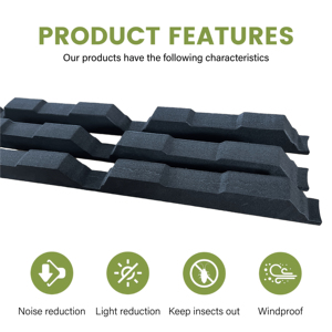 แถบโฟมกันน้ำและกันแมลงทำปิดตอนจบหลังคาโลหะภายในแถบโฟม - Product Image 2