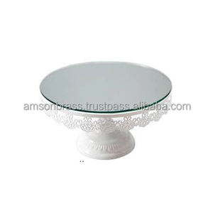 Galvanizado en relieve acanalado diseño pastel soporte postre Metal pastel soporte decorativo pastel soporte fabricante - Product Image 6