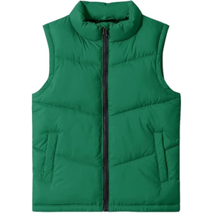 Nuevas chaquetas de chaleco de color único 2025 con cuello levantado, chaquetas de invierno hinchadas para calentar el cuerpo - Product Image 1