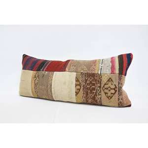 Multicolor Vintage Kilim Wool Eco-Friendly Non-Slip Removable Washable <b>Bolster</b> Pillow 16x36 Inch Luxury Woven Decorative <b>Cushion</b> - Product Image 4