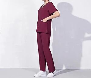 Ensemble d'uniformes médicaux personnalisés en soie légère et douce pour femmes, pour salon, laboratoire, dentisterie, hôpital, infirmière - Product Image 2
