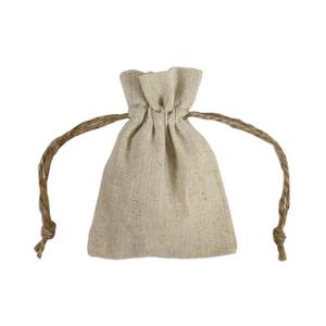 Sacs en mousseline biodégradables naturels multi-tailles, lot de 12, en jute + coton (Juco), avec fermeture à cordon, pour le rangement d'objets de petite taille - Product Image 1