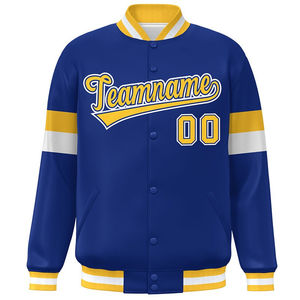 Chaqueta de Béisbol de Cuero Impermeable para Hombre, Personalizada OEM, de Manga Larga, Estilo Urbano, con Logotipo Bordado en Chenilla en la Parte Delantera, Color Personalizado - Product Image 4