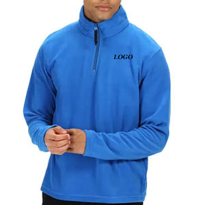 Sweat-shirt pour homme en tissu respirant à prix de gros, avec col montant zippé, design de logo personnalisé, manches longues pour homme avec service OEM - Product Image 1