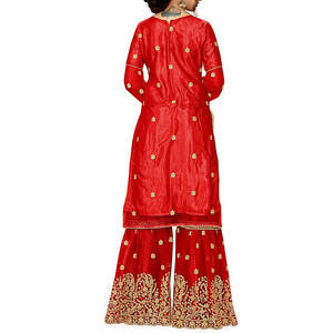 ผ้าชอลวาร์คามีซผ้าไหมปักลายสำหรับงานปาร์ตี้ทางการและอินเดียล่าสุดมีสไตล์ - Product Image 3