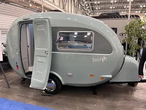 Nuevo Diseño de Remolque Moderno Tipo Lágrima de Alta Gama, Acero Inoxidable Color Rosa, Capacidad para 6 Personas, Piso de Madera, 1500 kg Máx. - Product Image 6