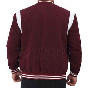 High Quality Custom <b>Men's</b> Long Sleeve Letterman <b>Jacket</b> New Design Casual Wear with Stand Collar High Street Style - Product Image 4