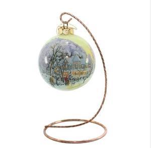 Venta directa de fábrica, nuevo diseño, decoraciones transparentes para árboles de Navidad, adorno de bola de cristal, adorno de cristal de 8cm para vacaciones de Navidad - Product Image 3