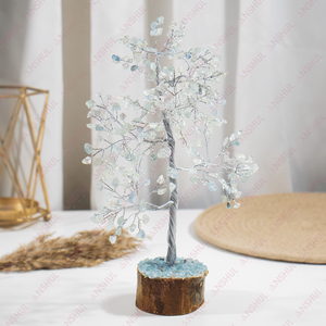 Árbol de la Vida de Cristal de Aguamarina de Calidad Premium AAA con 300 Piedras Preciosas, Diseño Elegante, para la Sanación Emocional y la Paz, Decoración para el Hogar - Product Image 6