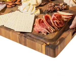 Customized Luxury End Grain 40x30 Acacia Wood Cutting <b>Board</b> High Quality Kitchen <b>Tool</b> for Chopping Juice New Size Kitchenware - Product Image 4
