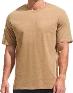 OEM personnalisé hommes décontracté 100% coton coupe ample épais t-shirt poids lourd col rond t-shirts pour hommes 100% coton 180 à 200 gsm - Product Image 1