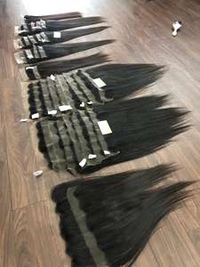 Extensions de Cheveux Humains Vietnamiens Vierges Remy 100% Pré-Plumées Frontales Style de Vague Naturelle Profonde pour le Tissage de Cheveux en Dentelle - Product Image 6