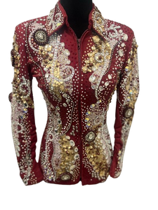 Veste de spectacle western pour femmes, haut d'équitation de coupe professionnelle pour le spectacle équestre, le rodéo et les séances d'entraînement quotidiennes. - Product Image 4