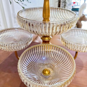 Cuenco decorativo de diseñador de lujo con soporte de Metal, bandeja de centro de mesa elegante, acento de Mesa para el hogar, sala de estar, decoración de eventos - Product Image 4