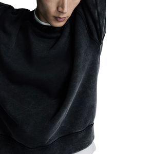 Sudadera de algodón de gran tamaño de alta calidad, sudaderas informales de cuello redondo, ropa ajustada, embalaje personalizado - Product Image 4